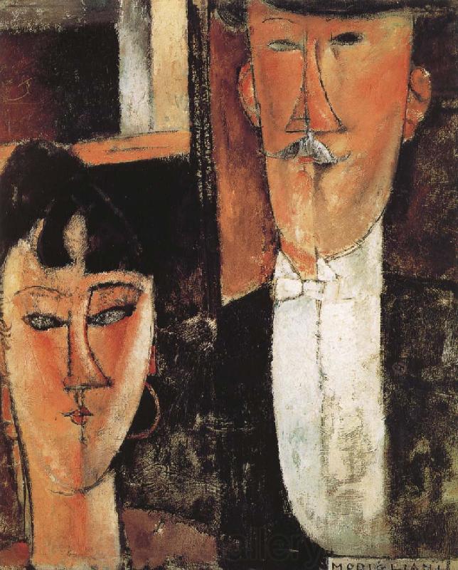 Amedeo Modigliani Bride and Groom Norge oil painting art